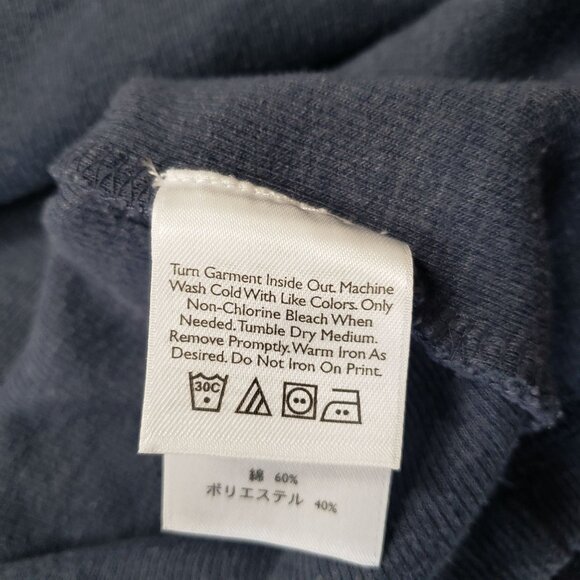 Eddie Bauer Mens Navy 1/4 Zip Pullover Sweater L Tall Casual Outdoor Layering - Picture 5 of 5